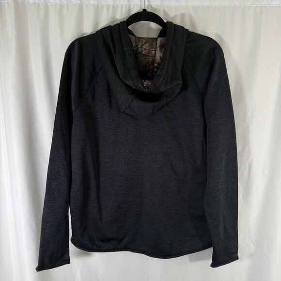 Under Armour Hoodie Women's Large Black Heathered Pink Camo Embroidered Pullover - Picture 8 of 11